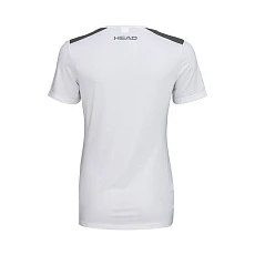 Футболка женская HEAD Club 22 T-Shirt W 814431-WHDB-L, р.L, 92% полиэстер, 8% эластан, ,белый