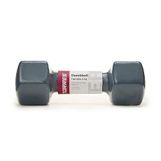 Гантель TORRES 5 кг, PL522505, металл в неопреновой оболочке, форма шестигранник,  серый