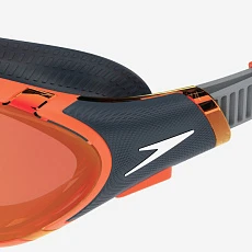Очки для плав. SPEEDO Biofuse 2.0 Mirror, 8-00233117933, ЗЕРКАЛЬНЫЕ линзы, оранжевая оправа