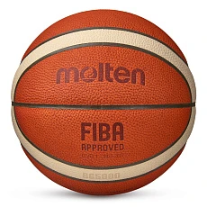 Мяч баск. MOLTEN B7G5000 р.7, FIBA Appr,12 панелей, нат.кожа, бутил. камера, кор-беж-чер