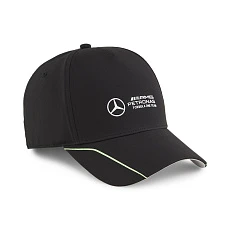 Бейсболка PUMA MAPF1 BB Cap 02569301, 100% полиэстер, черно-салатовый