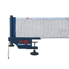 Сетка для наст. тенниса DOUBLE FISH XW-924C, в компл. с мет. стойками, измерит. высоты, темно-синий