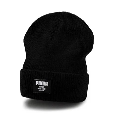 Шапка PUMA Ribbed Classic Beanie, 02170901, 100% акрил, черный