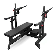 Скамья для жима пауэрлифтерская с механизмом подъёма штанги BRONZE GYM PARTNER AL-321