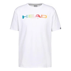 Футболка мужская HEAD Rainbow T-Shirt M 811435-WH-L, р.L, полиэстер, хлопок, эластан, белый