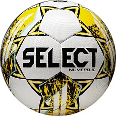 Мяч футб. SELECT Numero 10 V23, 0574060005, р.4, 32п, ПУ, руч. сш, бело-желтый