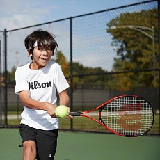 Ракетка б/т дет. Wilson Pro Staff Precision Jr 25, WR117910H, алюминий, для дет  8-10лет, красн-черн