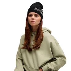Шапка PUMA ESS Mid Crown Cuffless Beanie, 02641101, 100% акрил, черный