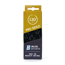 Шнурки для коньков Blue Sports Pro Gold Heavy Waxed, 903011-BKWH-330, полиэстер, 330см, черно-белый