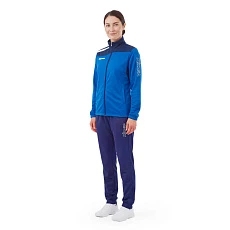 Костюм спортивный жен. MIKASA MT755/751-0100-L, р. L, 100% полиэстер, сине-темносиний