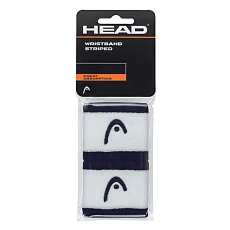 Напульсники HEAD 2,5" stripped, 285865-NVWH, ширина 7см, 90% нейлон, 10% эластан, пара, бело-т.синий