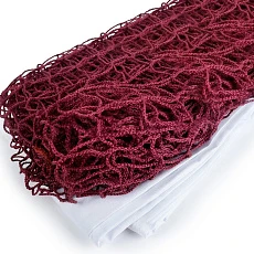 Сетка для бадминтона, 11317-02, нить полипропилен 1.0мм, шнур ПЭ 3,5мм, 4 натяж, стропа ПЭ, бордовый