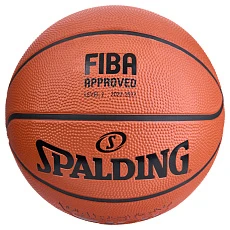 Мяч баск. SPALDING TF-150 Varsity Logo FIBA 84422z, р.6, FIBA Approved (Level 2),резина, коричн-черн
