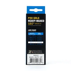 Шнурки для коньков Blue Sports Pro Gold Heavy Waxed, 903010-BKWH-304, полиэстер, 304см, черно-белый