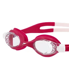 Очки для плав. детск. SPEEDO SKOOGLES Jr, 8-7500645003-C17CF, ПРОЗРАЧНЫЕ линзы, красная оправа