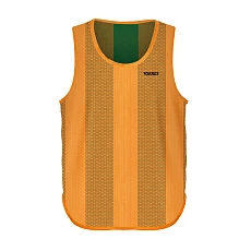 Манишка TORRES двухсторонняя, TR11045O/G, р.Sr, тренировочная, полиэстер, оранж-зеленая