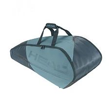 Сумка-чехол HEAD Tour Racquet Bag L, 260713-CB, с карманом для 9 тен.ракеток, сине-темно.бирюзовый