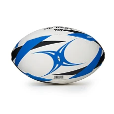 Мяч для регби GILBERT G-TR3000, 42098205, р.5, резина, ручная сшивка, бело-черно-синий