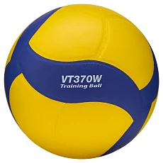 Мяч вол. утяж. MIKASA VT370W, р 5, 18 панелей, синт.кожа (ПУ), вес 370г, клееный, сине-желтый