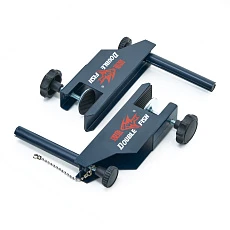 Сетка для наст. тенниса DOUBLE FISH XW-924C, в компл. с мет. стойками, измерит. высоты, темно-синий