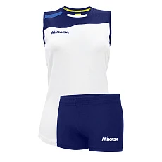 СЦ*Форма волейб. жен. MIKASA MT377-0158-XL, р. XL, 90% полиэстер, 10% эластан, бело-темносиний