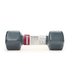 Гантель TORRES 4 кг, PL522504, металл в неопреновой оболочке, форма шестигранник, серый