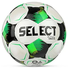 Мяч футзал. SELECT Futsal Mimas V26, 1053471006, р.4,FIFA Basic, 32п, ПУ, руч.сш, бело-зелено-черн.