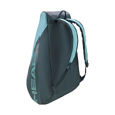 Сумка-чехол HEAD Tour Racquet Bag L, 260713-CB, с карманом для 9 тен.ракеток, сине-темно.бирюзовый