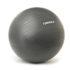 Мяч гимн. TORRES, FB122585, диам. 85 см, эласт. ПВХ, с защ.от взрыва,с насосом, серый