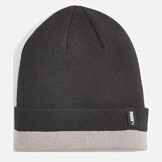 Шапка PUMA Script Logo Beanie, 02482701, серо-молочный