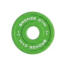 Диск олимпийский BRONZE GYM тяжелоатлетический зеленый 1 кг