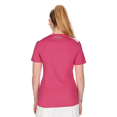 Футболка женская HEAD Club 22 T-Shirt W 814431-MA-S, р.S, 92% полиэстер, 8% эластан, розовый