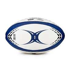 Мяч для регби GILBERT G-TR4000, 42098105, р.5, резина, ручная сшивка, бело-черно-синий