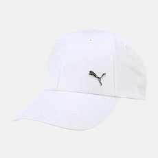 Бейсболка спорт. PUMA Metal Cat Cap 02599407, 100% полиэстер, белый