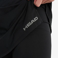 Юбка-шорты тренир. жен. HEAD Club Basic Skort W 814399-BK-L, р.L, 92%полиэстер,8% эластан,черный