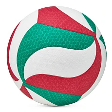 Мяч вол. MOLTEN V5M5000X р. 5, FIVB Approved, 18 панелей, ПУ Microfiber,клеен, бел.-кр.-зел.