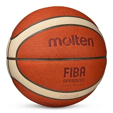 Мяч баск. MOLTEN B7G5000 р.7, FIBA Appr,12 панелей, нат.кожа, бутил. камера, кор-беж-чер