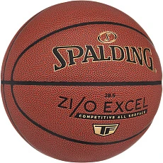 Мяч баск. SPALDING TF ZiO Excel, 76940z, р.7, композит. кожа (ПУ), коричнево-черный