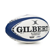 Мяч для регби GILBERT G-TR4000, 42098105, р.5, резина, ручная сшивка, бело-черно-синий