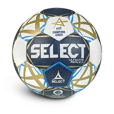 Мяч ганд. SELECT Ultimate Replica v25, 1671854209, р.2 (Jr), EHF Appr, ПУ, руч.сш, тсине-бело-золот.