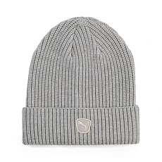 Шапка PUMA Cat Patch Mid Crown Beanie, 02735602, 100% полиэстер, серый