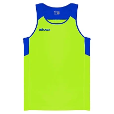 Майка для пляж. вол. муж. MIKASA MT5041-038-XXL, р.XXL, 100% полиэстер, салатово-голубой