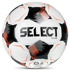 Мяч футб. SELECT Club DB V26, 0864171012, р.4, FIFA Basic, 32п, ТПУ, термо+маш.сш, бело-черно-оранж