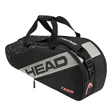 Сумка-чехол HEAD Team Racquet Bag M, 262224-BKCC, с карманом, на 6 тен.ракеток, черный