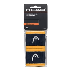 Напульсники HEAD 2,5" stripped, 285864-NVBN,ширина 6,5см, 90% нейлон, 10% эластан,пара, т.сине-оранж