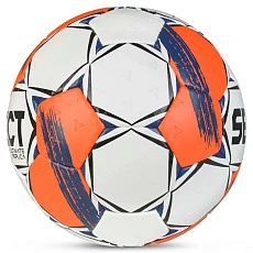 Мяч ганд. SELECT Ultimate Replica v25, 3571854745, р.2 (Jr), ПУ, руч.сш,бело-оранжев-т.син