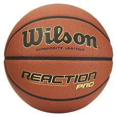Мяч баск. WILSON Reaction PRO, WTB10138XB06, р.6, синт. PU, бутил. камера, темно-коричневый