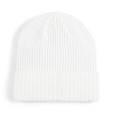 Шапка PUMA Ribbed Classic Cuff Beanie, 02403806, 100% акрил, белый