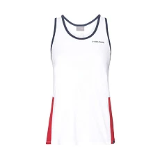 Майка женская HEAD Club Tank Top 814429-WHRD-L, размер L, бело-красный