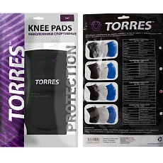 СЦ*Наколенники спортивные TORRES Soft, PRL112222L-02, р.L, нейлон, ЭВА, чёрный